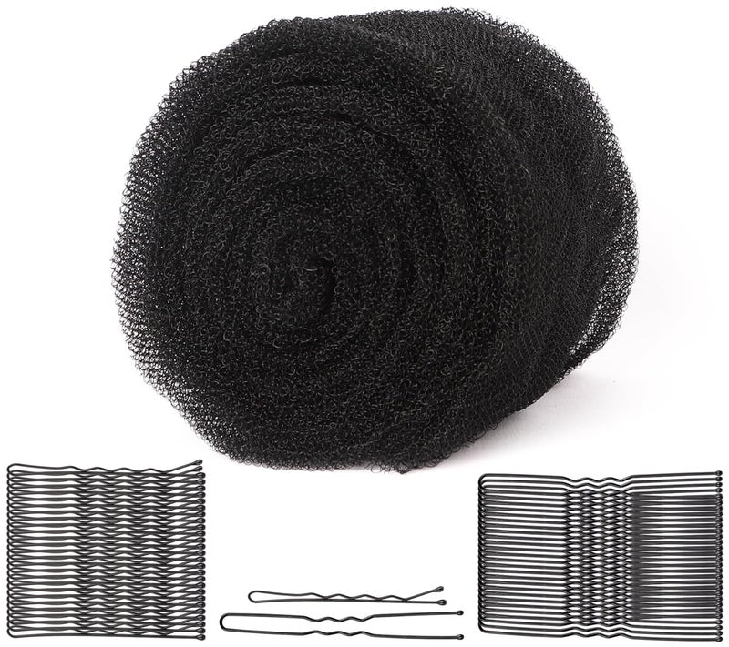 FEUNLEM Hair Sponge for Updo & Volume Bumps Tool, Hair Filler for Thin Hair, Padding for Updo, Salon Must-Have, Black - Image 1